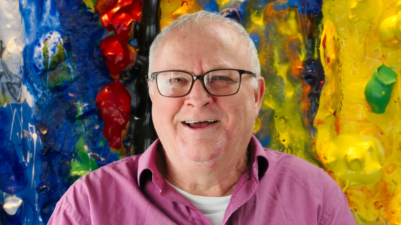 laughing artist